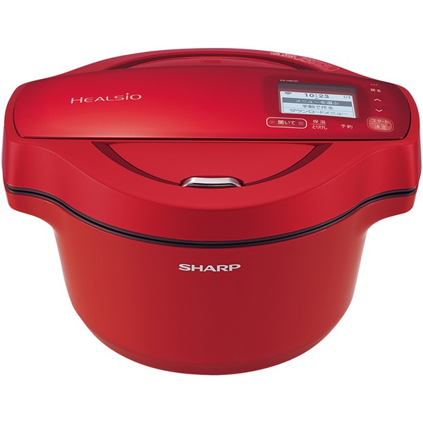 シャープ SHARP 電気調理鍋 ヘルシオ ホットクック KN-HW16F-R レッド 4974019158655