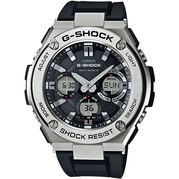 CASIO 腕時計 G-SHOCK G-STEEL 電波ソーラー GST-W110-1AJF ブラック 4971850028239