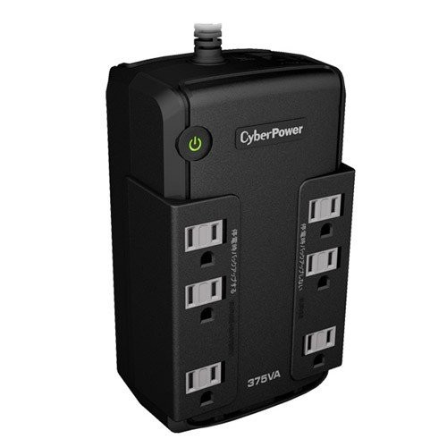 CyberPower サイバーパワー 無停電電源装置 常時商用給電/矩形波出力 375VA/255W CP375JP ブラック 4560343500163
