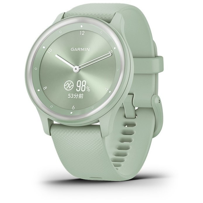 ガーミン GARMIN vivomove Sport 010-02566-43 Silver/Cool Mint 0753759293499