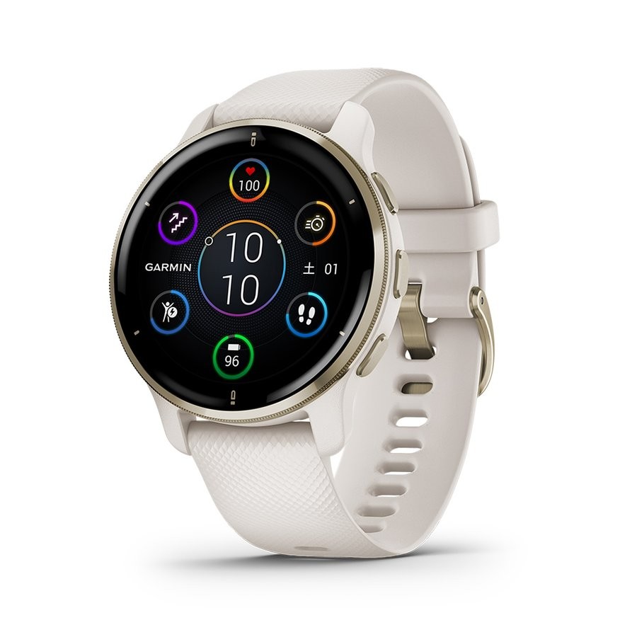 ガーミン GARMIN vivo Venu 2 Plus 010-02496-42 White/Cream Gold 0753759291785