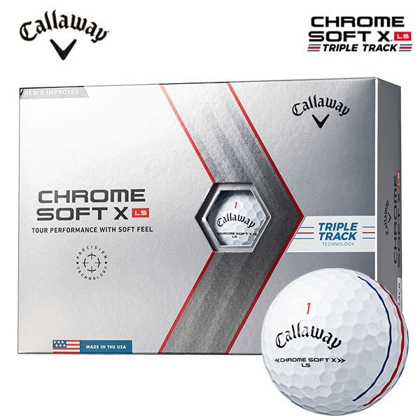 Callawayキャロウェイ ゴルフボール CHROME SOFT X LS 2022 1ダース 12個入り ホワイト 0194518555739