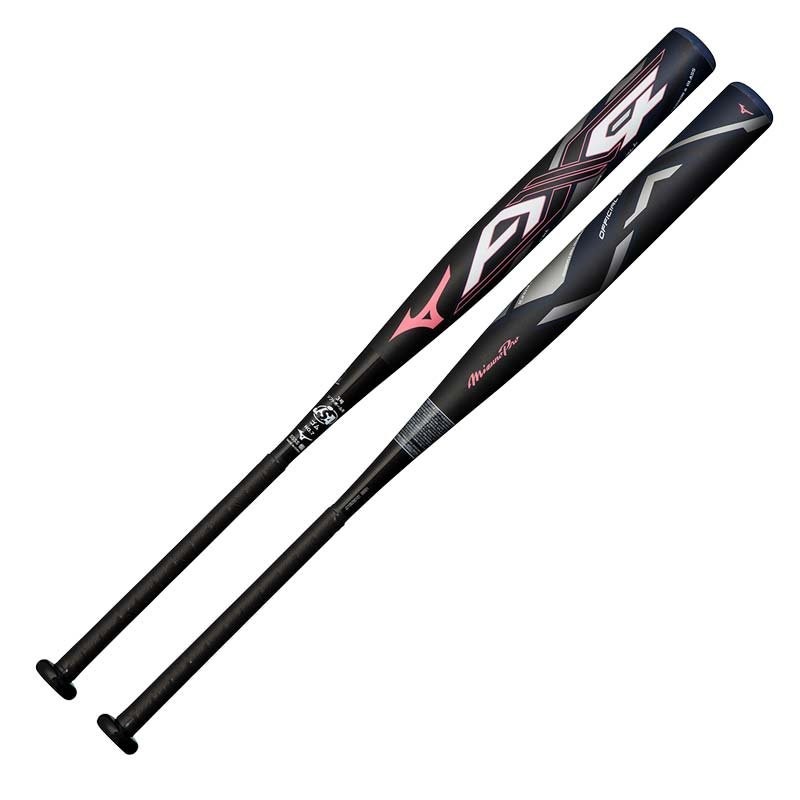 MIZUNO ミズノ ソフトボールバット 3号ゴムボール用 AX4 85cm 740g ミドルバランス 1CJFS31885 ブラックピンク 4571546420622