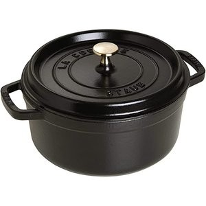 STAUB ストウブ 鍋 La Cocotte Round 22cm ブラック IH対応 40509-305 3272341022257