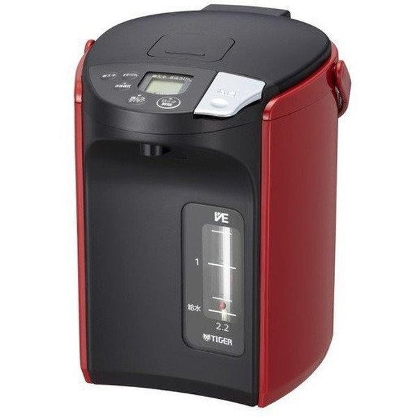 タイガー魔法瓶 TIGER 蒸気レスVE電気まほうびん とく子さん PIP-A221-R 4904710434550