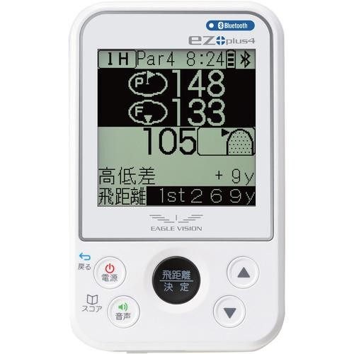 ASAHI Golf 朝日ゴルフ ゴルフ用GPSナビ EAGLE VISION ez plus4 EV-235 ホワイト 4981318524128