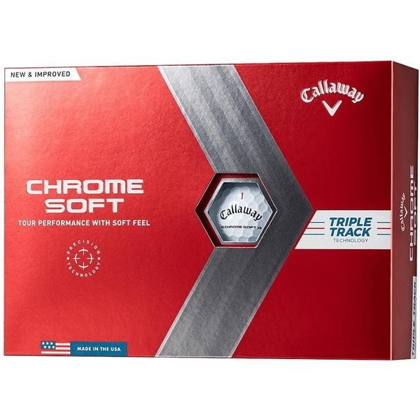 Callaway キャロウェイ ゴルフボール CHROME SOFT 2022 TRIPLE TRACK ホワイト 0194518555050