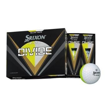 DUNLOP ダンロップ ゴルフボール Z-STAR DIVIDE 1ダース 2023年モデル イエローホワイト 4907913339523