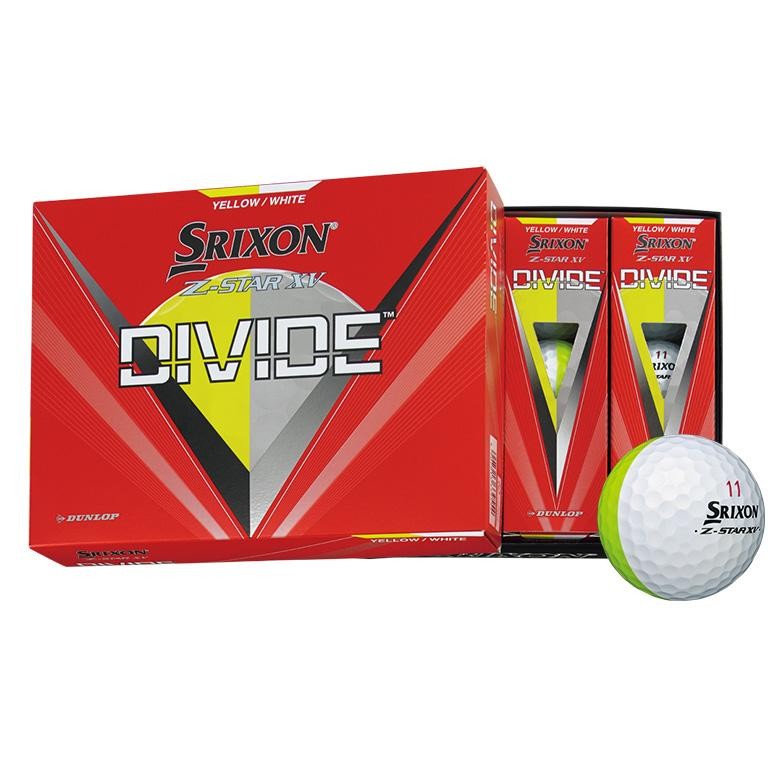 DUNLOP ダンロップ ゴルフボールSRIXON Z-STAR XV DIVIDE １ダース イエローホワイト 4907913339554