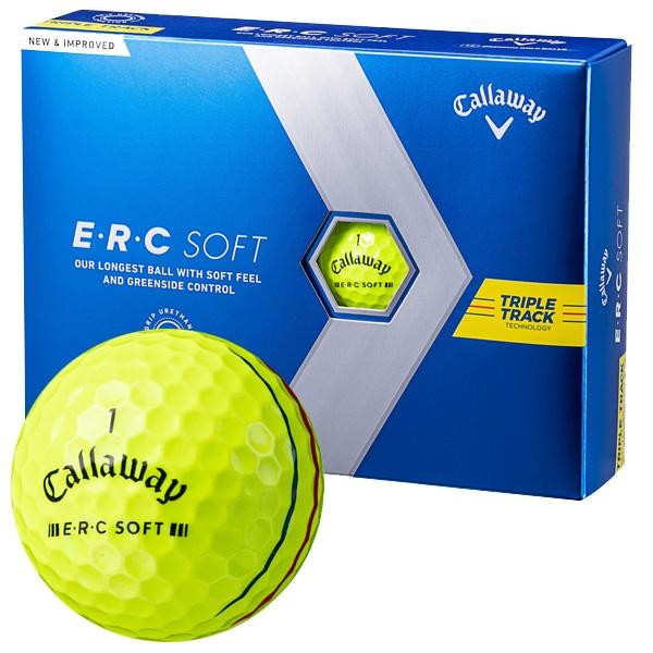 Callaway キャロウェイ ERC SOFT ゴルフボール 1ダース 2023年版 6427260128044 イエロー 0194518852425