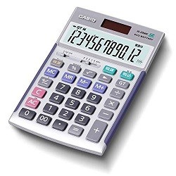 CASIO カシオ 本格実務電卓12桁 ジャストタイプ  JS-20WK シルバー 4971850168164