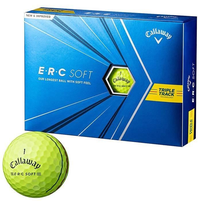 Callaway キャロウェイ ゴルフボール ERC SOFT トリプルトラック 2021年モデル イエロー 0194518300018