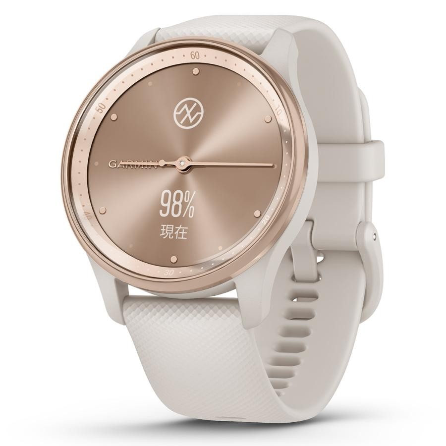 ガーミン GARMIN vivomove Trend 010-02665-71 Ivory/Peach Gold 0753759312770