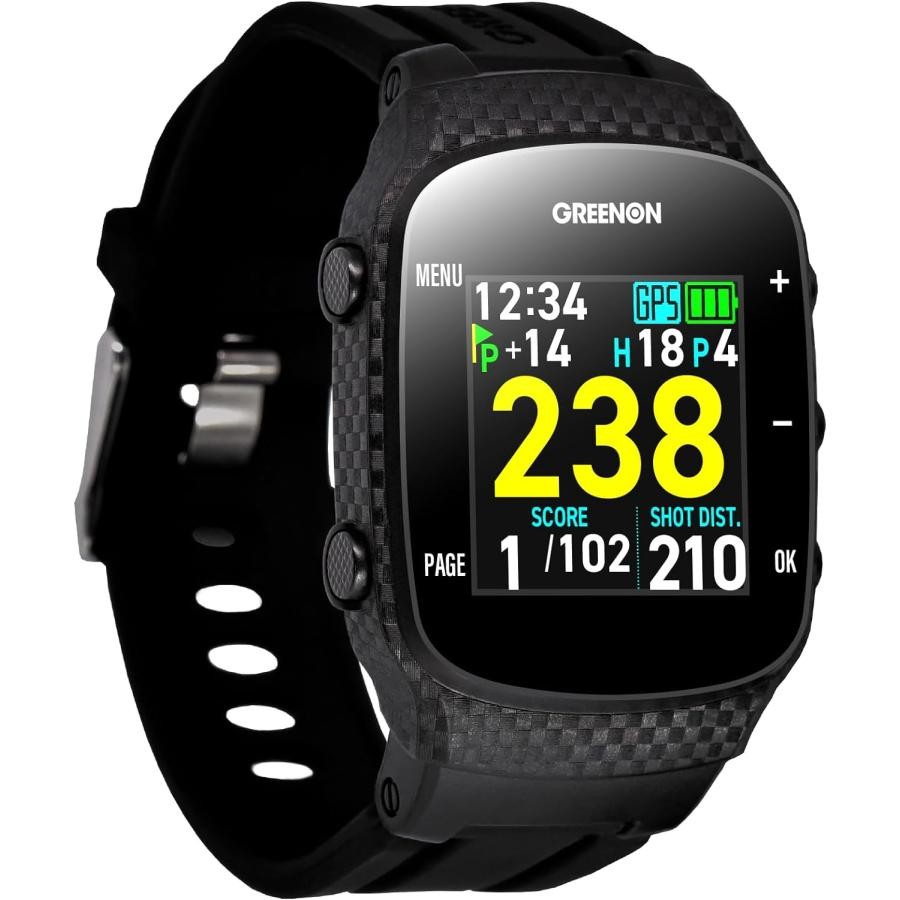 GREENON グリーンオン GPS距離計 THE GOLF WATCH GN101 ブラック 4560323452154