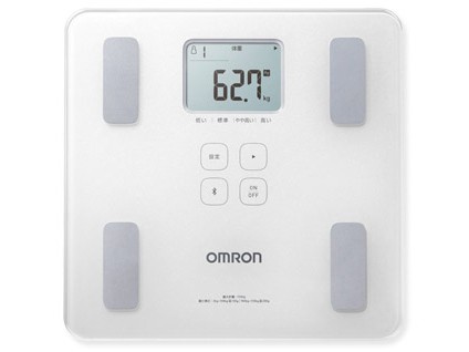 OMRON オムロン 体重体組成計 カラダスキャン HBF-228T-SW  シャイニーホワイト 4975479414954