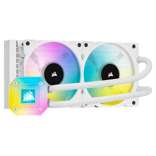 CORSAIR 一体型簡易水冷CPUクーラー 240mm iCUE H100i ELITE CAPELLIX White