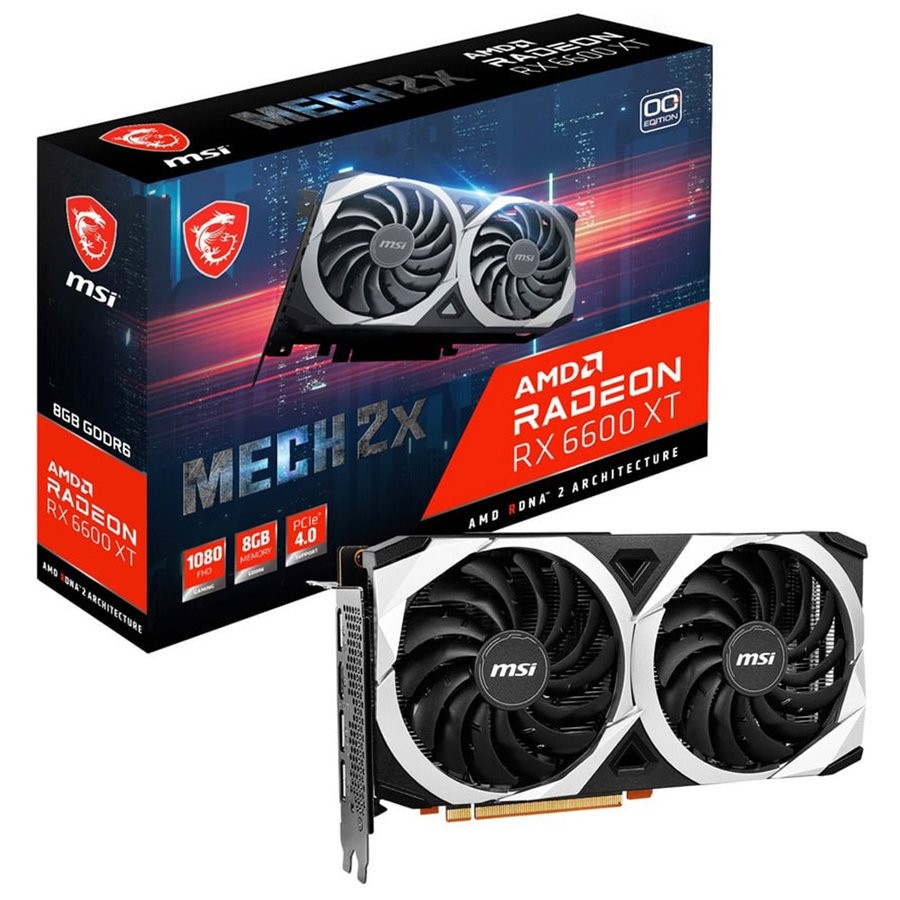 MSI Radeon RX 6600 XT MECH 2X 8G OC グラフィックスボード VD7841 ブラック