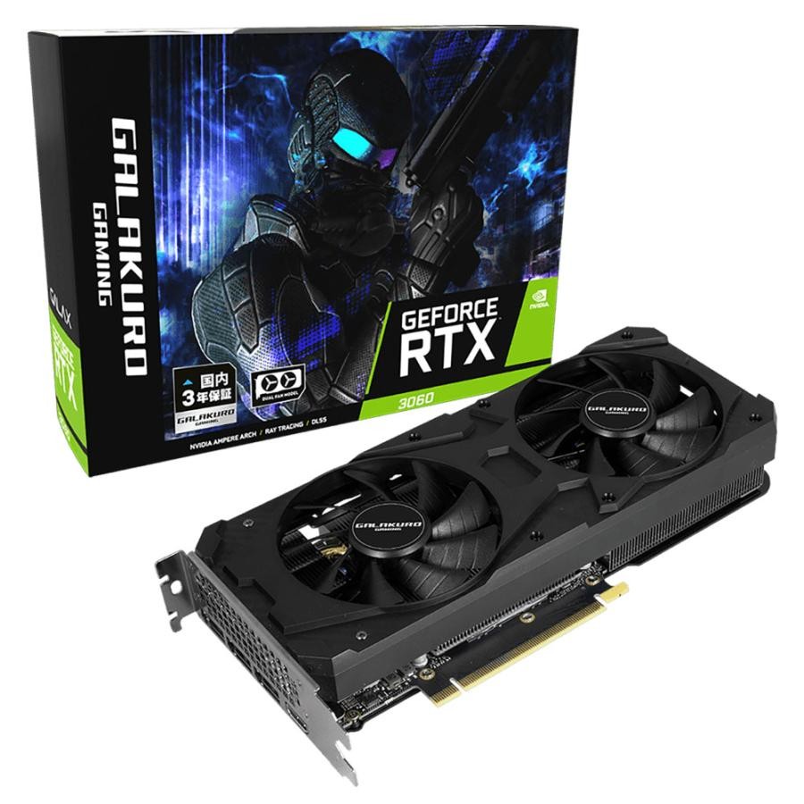 玄人志向 NVIDIA GeForce RTX3060 搭載 グラフィックボード GDDR6 8GB  GG-RTX3060-E8GB/DF