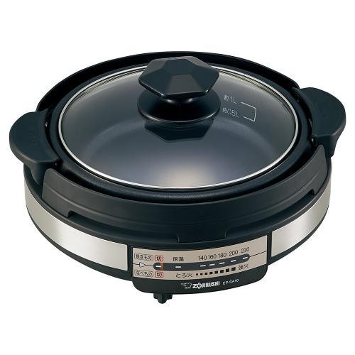 象印 ZOJIRUSHI グリル鍋 あじまる EP-SA10-BA ブラック 4974305212924