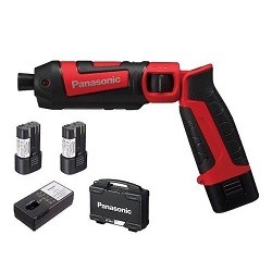 パナソニック 充電スティックインパクト EZ7521LA2S-R 電池パック2個 充電器 ケース付  レッド 4549077909671
