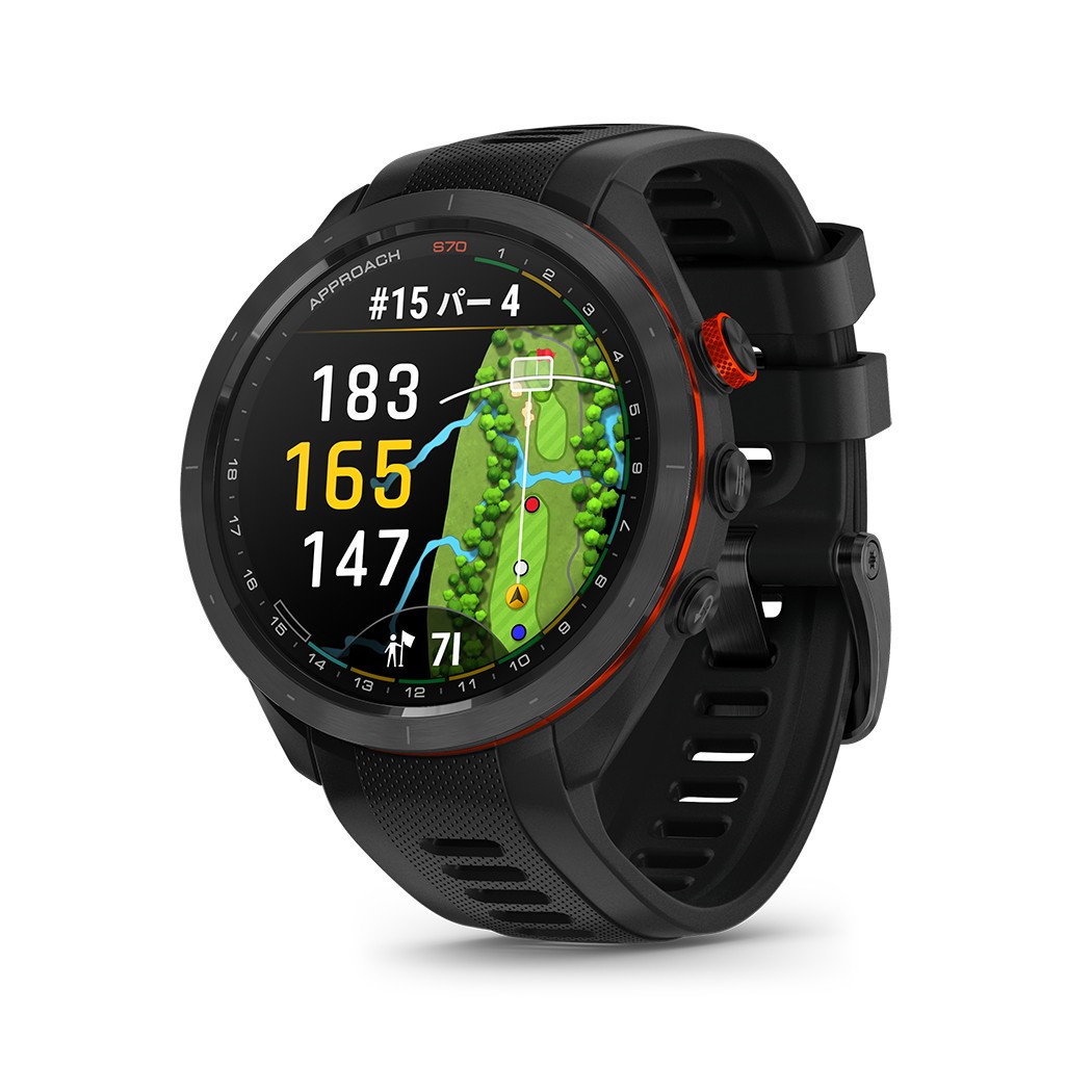 GARMIN GPS ゴルフナビ Approach S70 47mm ブラック　0753759325855
