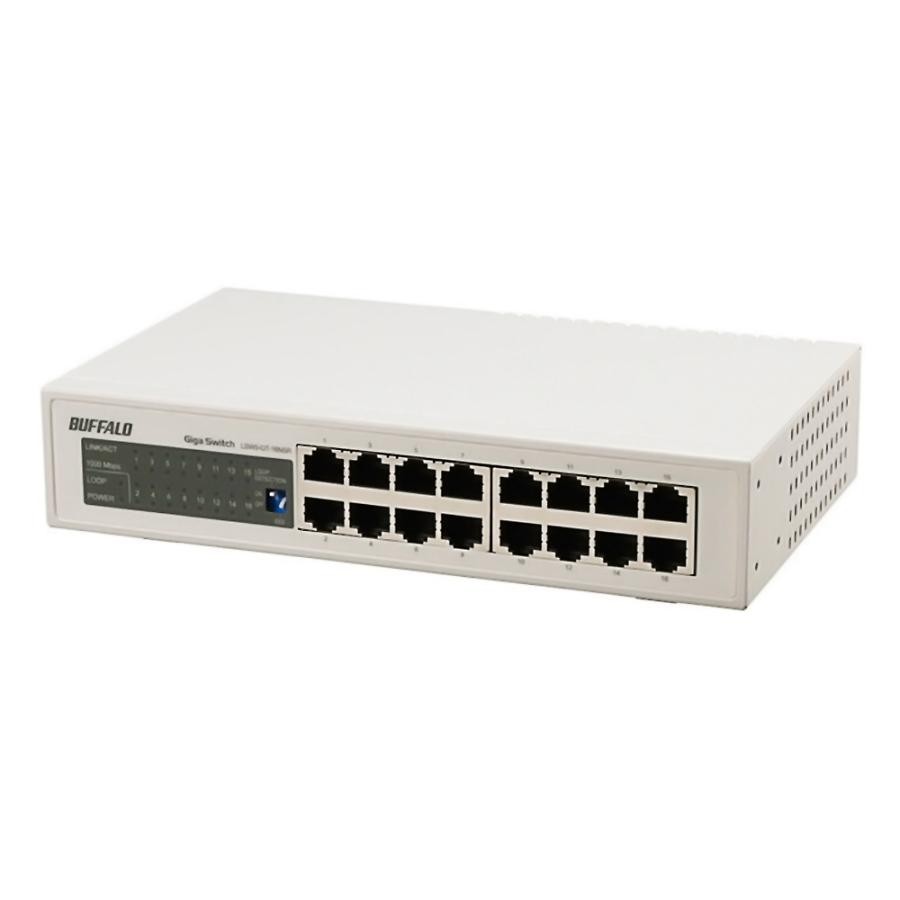 BUFFALO バッファロー スイッチングハブ LSW5GT16NSR  ホワイト 4981254067611