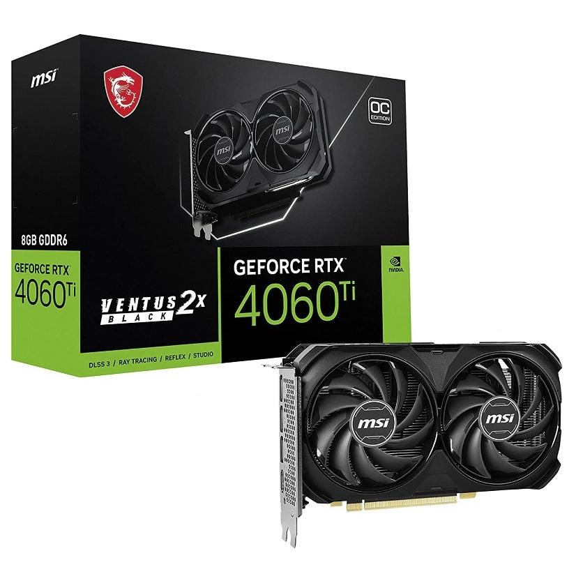 MSI GeForce RTX 4060 Ti VENTUS 2X BLACK 8G OC グラフィックスボード VD8517 0824142325667