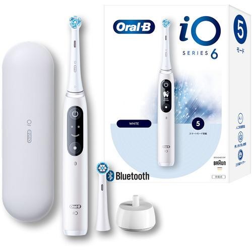 BRAUN ブラウン 電動歯ブラシ オーラルB iO6 Oシリーズ IOM62I61KWT ホワイト 4210201403197