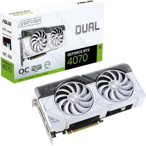 ASUS エイスース グラフィックボード NVIDIA RTX4070 WHITE 0197105136618