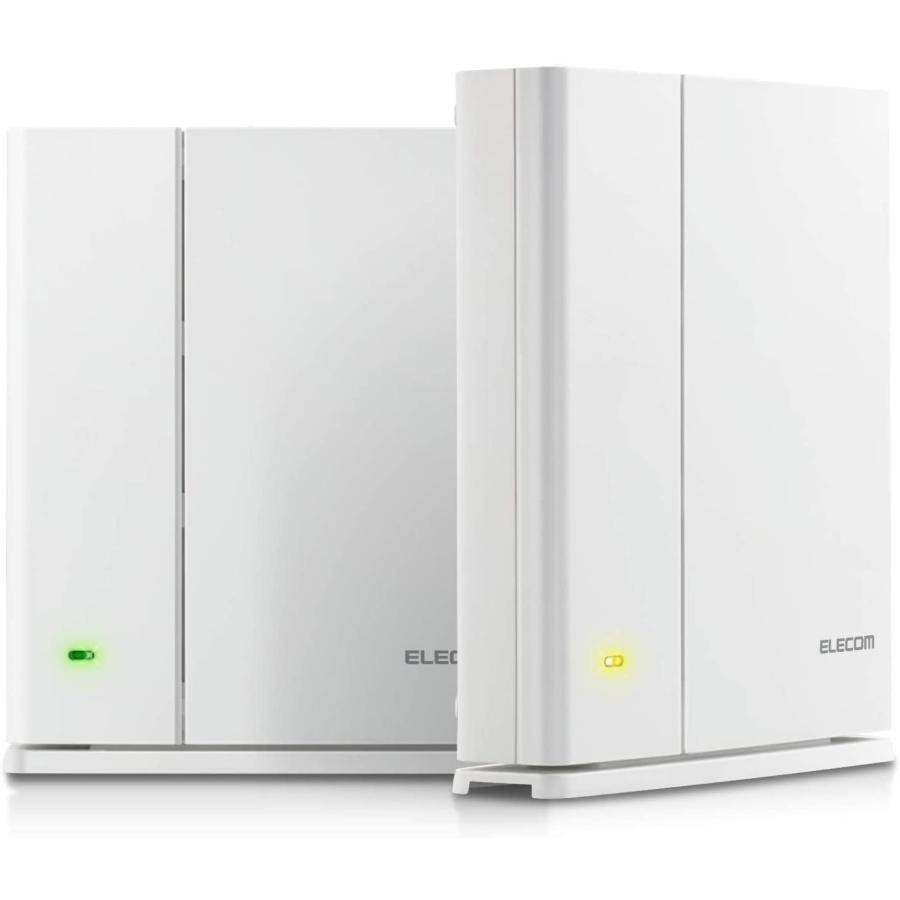 ELECOM エレコム メッシュ Wi-Fiルーター 親機 中継機セット WMC-2HC-W ホワイト 4549550160438